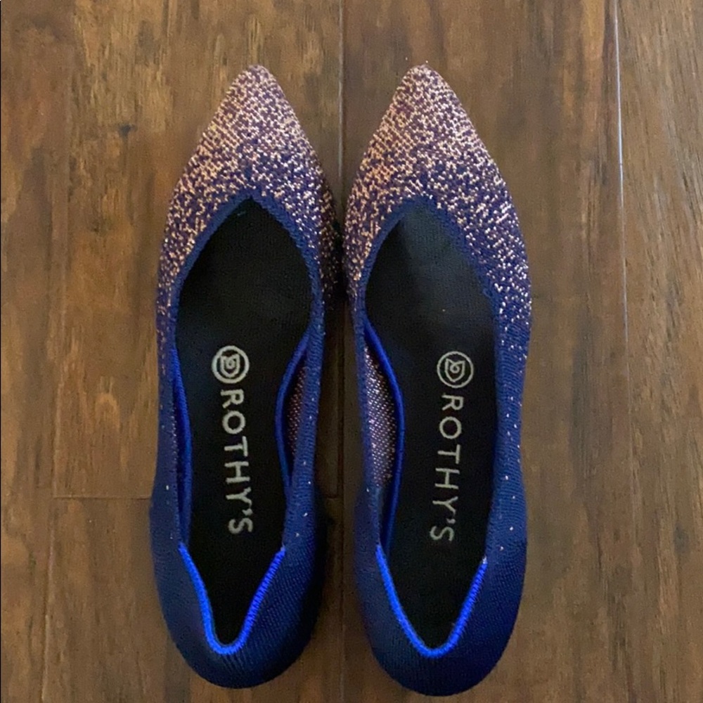 Rothy’s Midnight Metallic Points 6.5